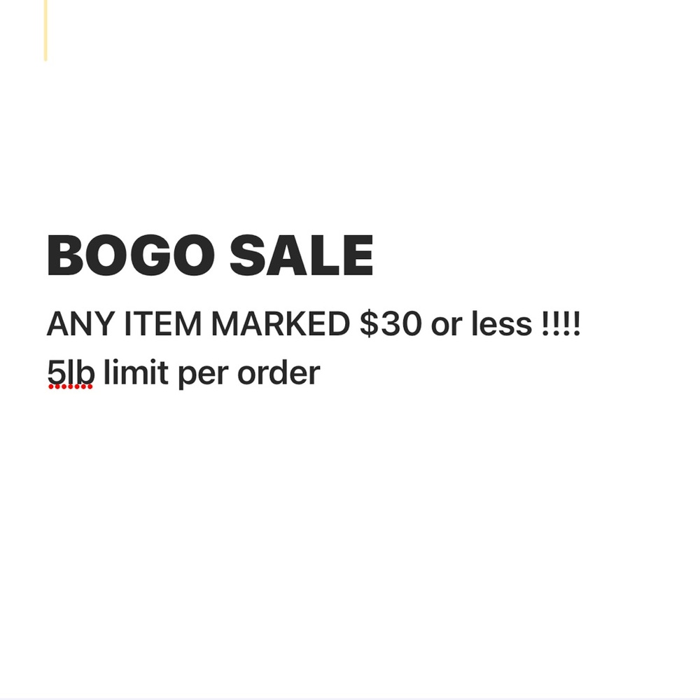 BOGO SALE